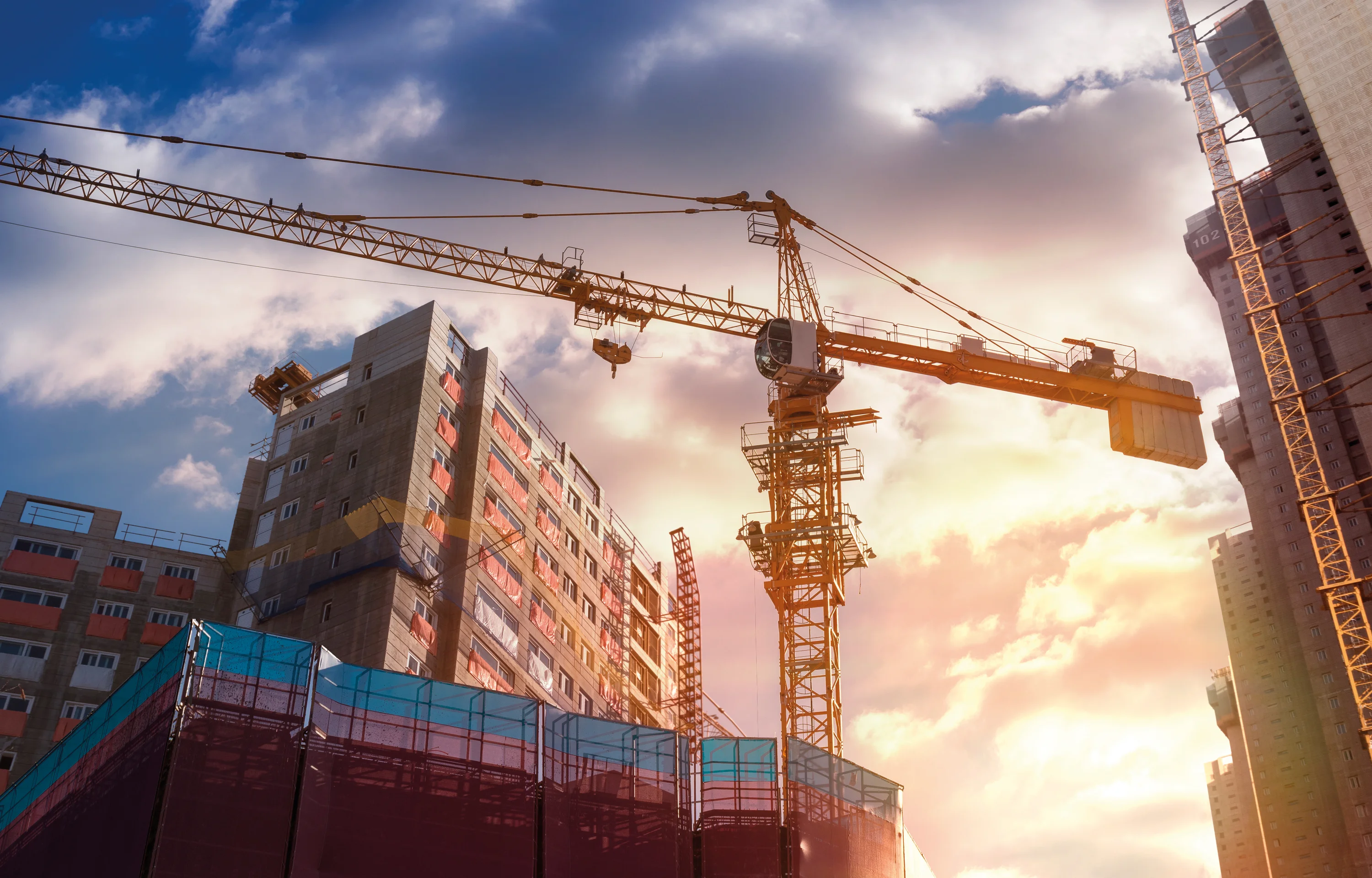 Grue sur un chantier